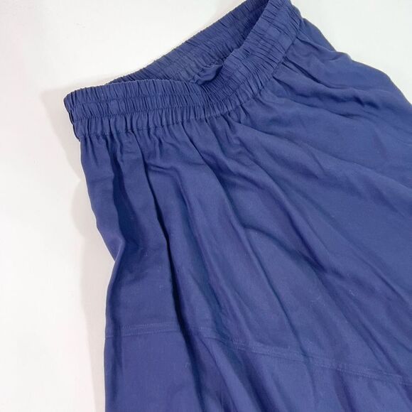 Saba High-low Skirt Women's 8 Navy Blue Viscose Pull On Elastic Waistband - Picture 7 of 9